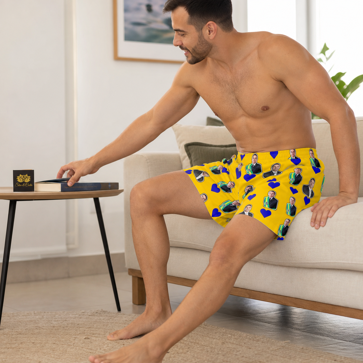 Samba Canção Personalizada com Fotos em DryFit Premium - imagem lifestyle 3