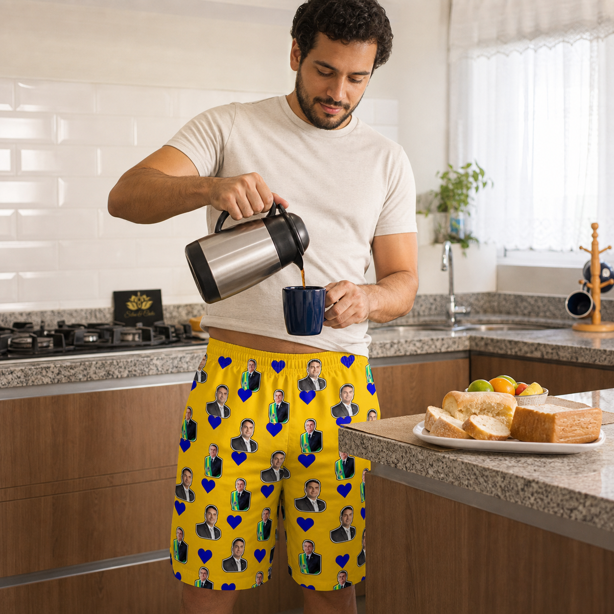 Samba Canção Personalizada com Fotos em DryFit Premium - imagem lifestyle 4