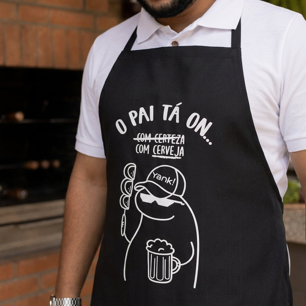 Avental Personalizado Pai Tá On para Churrasco - imagem lifestyle 3