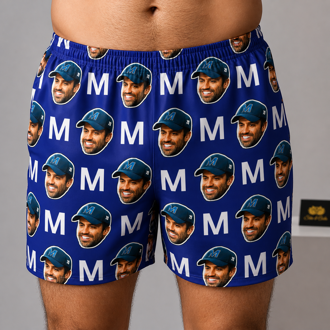 Samba Canção Personalizada Azul com Foto e Inicial - imagem principal
