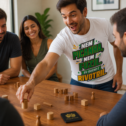 Camiseta Engraçada Masculina Verde Amarela Nem Picanha Nem Fuzil - imagem lifestyle 5
